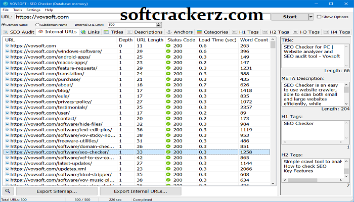 VovSoft SEO Checker License Key